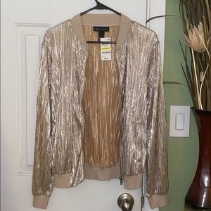 Metallic Gold Bomber jacket- INC